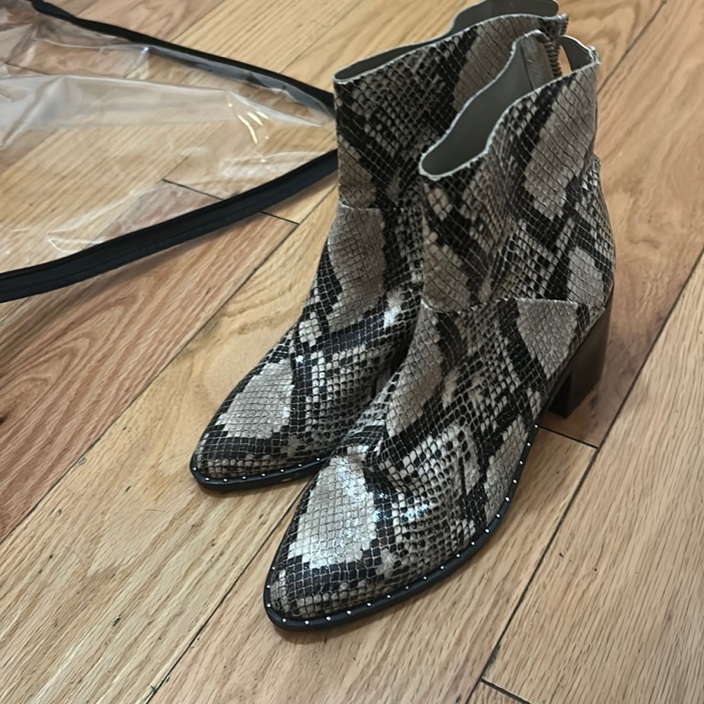 Treasure and bond snake skin booties